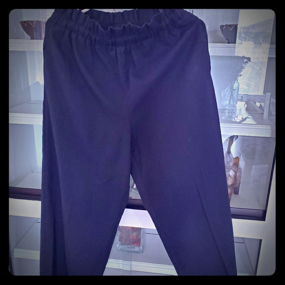 Black Paperbag pants by Uniqlo